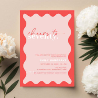 Lebhafte Feier zur 70. Geburtstagsparty Einladung