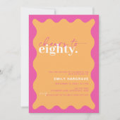 Lebhafte Feier zur achtzigsten Geburtstagsparty Einladung (Vorderseite)
