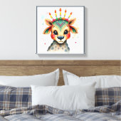 Lebhafte festliche Kwanzaa Wilde Tiere in Verkleid Leinwanddruck (Insitu (Schlafzimmer))