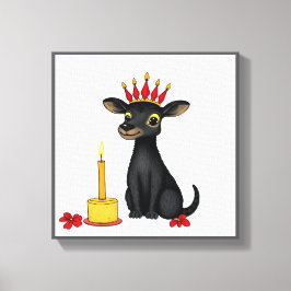 Lebhafte festliche Kwanzaa Wilde Tiere in Verkleid Leinwanddruck