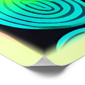 Lebhafte Fingerabdruck-Inspirierte Abstrakte Kunst Poster (Ecke)