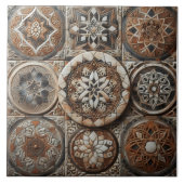 Lebhafte Fliesenmosaikmuster Fliese (Vorderseite)