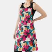 Lebhafte, florale, Bohemische All-over-Print-Schür Schürze (InSitu)