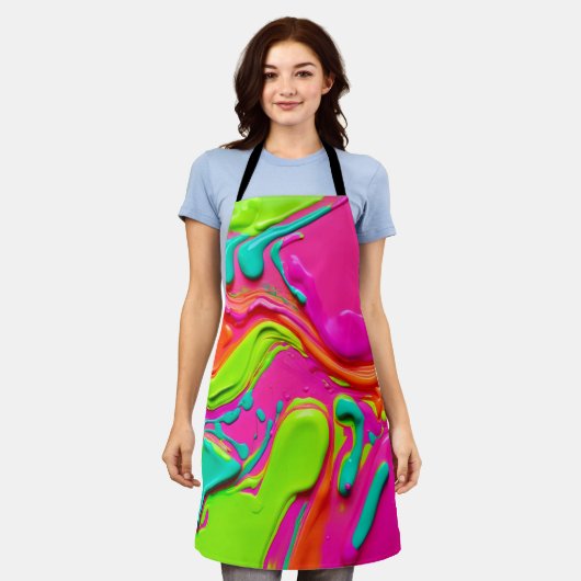 Lebhafte flüssige Farbe Schürze (Getragen)