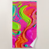 Lebhafte flüssige Farbe Strandtuch (Vorderseite)