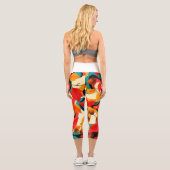 Lebhafte flüssige Kunst Capri Leggings (Rückseite)