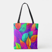 Lebhafte Foliage: Cartoon Neon Tasche (Rückseite)