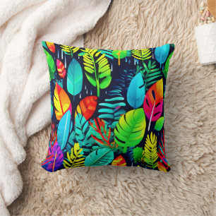 Lebhafte Foliage Drizzle Art Kissen