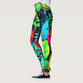 Lebhafte Foliage Drizzle Art Leggings (Links)