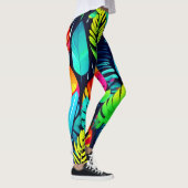 Lebhafte Foliage Drizzle Art Leggings (Rechts)