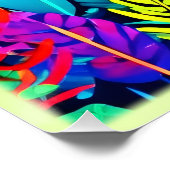 Lebhafte Foliage Drizzle Art Poster (Ecke)