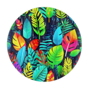 Lebhafte Foliage Drizzle Art Schneidebrett
