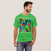 Lebhafte Foliage Drizzle Art T-Shirt (Vorne ganz)
