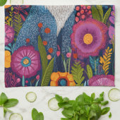 Lebhafte Fox Dot Kunst, Dichtung und Musik Geschirrtuch (Gefaltet)