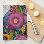 Lebhafte Fox Dot Kunst, Dichtung und Musik Geschirrtuch (Viertel Falte)