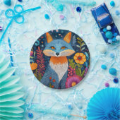 Lebhafte Fox Dot Kunst, Dichtung und Musik Pappteller (Party)