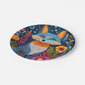 Lebhafte Fox Dot Kunst, Dichtung und Musik Pappteller (Schrägansicht)