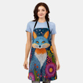 Lebhafte Fox Dot Kunst, Dichtung und Musik Schürze (Getragen)