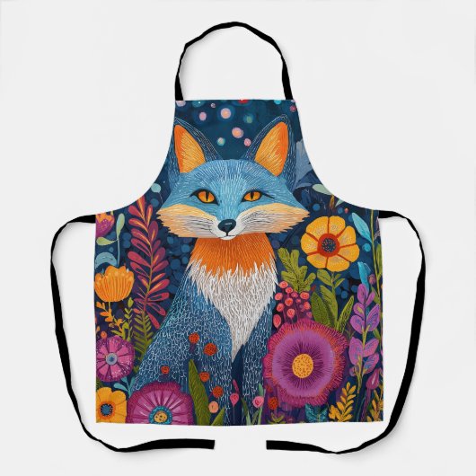 Lebhafte Fox Dot Kunst, Dichtung und Musik Schürze (Vorderseite)