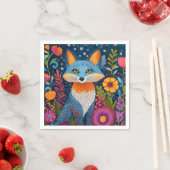 Lebhafte Fox Dot Kunst, Dichtung und Musik Serviette (Beispiel)