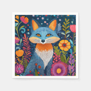 Lebhafte Fox Dot Kunst, Dichtung und Musik Serviette