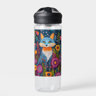 Lebhafte Fox Dot Kunst, Dichtung und Musik Trinkflasche