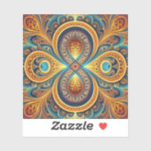 Lebhafte Fraktal Art Aufkleber (Blatt)