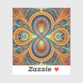 Lebhafte Fraktal Art Aufkleber