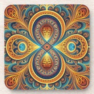 Lebhafte Fraktal Art Getränkeuntersetzer