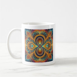 Lebhafte Fraktal Art Kaffee Tasse