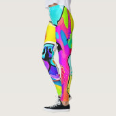 Lebhafte Frenchie Bulldog Puppy Art Leggings (Links)