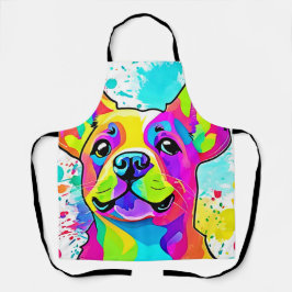 Lebhafte Frenchie Bulldog Puppy Art Schürze