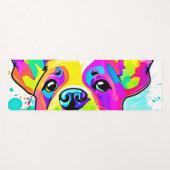 Lebhafte Frenchie Bulldog Puppy Art Yogamatte (Vorderseite (Horizontal))