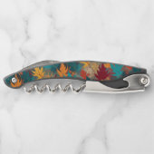 Lebhafte Freunde Elegante Herbstlaub Kellnermesser (Rückseite)