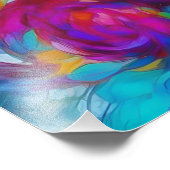 Lebhafte, fröhliche abstrakte Blume Fotodruck (Ecke)