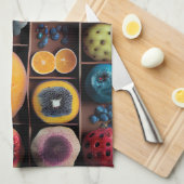 Lebhafte Fruchtdarstellung Geschirrtuch (Viertel Falte)