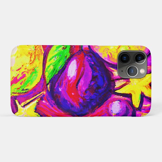 Lebhafte Früchte und Sterne. Jetzt kaufen Case-Mate iPhone Hülle (Rückseite (Horizontal))