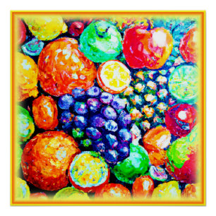 Lebhafte Fruchtfarbe. Jetzt kaufen Poster