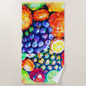 Lebhafte Fruchtfarbe. Jetzt kaufen Strandtuch (Vorderseite)