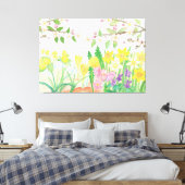 Lebhafte Frühlingsblumen, um die Herzen zu heitern Leinwanddruck (Insitu (Schlafzimmer))