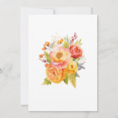 Lebhafte Frühlingsblütenhochzeit nach dem Party Einladung (Rückseite)