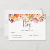 Lebhafte Frühlingsblütenhochzeit RSVP Karte (Vorderseite)