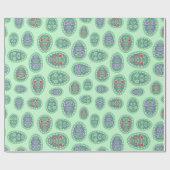 Lebhafte Frühlingsfarben ukrainische Eier aus dem  Geschenkpapier (Flach)