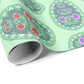 Lebhafte Frühlingsfarben ukrainische Eier aus dem  Geschenkpapier (Rolleneckpunkt)