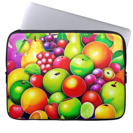 Lebhafte Fruit Medley Art Laptopschutzhülle (Vorderseite)
