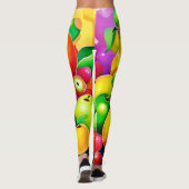 Lebhafte Fruit Medley Art Leggings (Rückseite)