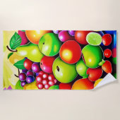 Lebhafte Fruit Medley Art Strandtuch (Vorderseite)