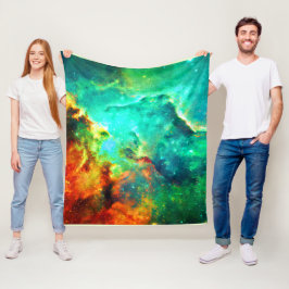 Lebhafte Galaxy Leinwand Kunst, Kultur Fleecedecke