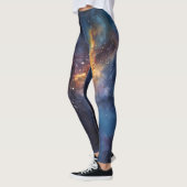 Lebhafte Galaxy Print - Cosmic Active für Yoga Leggings (Links)
