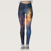 Lebhafte Galaxy Print - Cosmic Active für Yoga Leggings (Vorderseite)